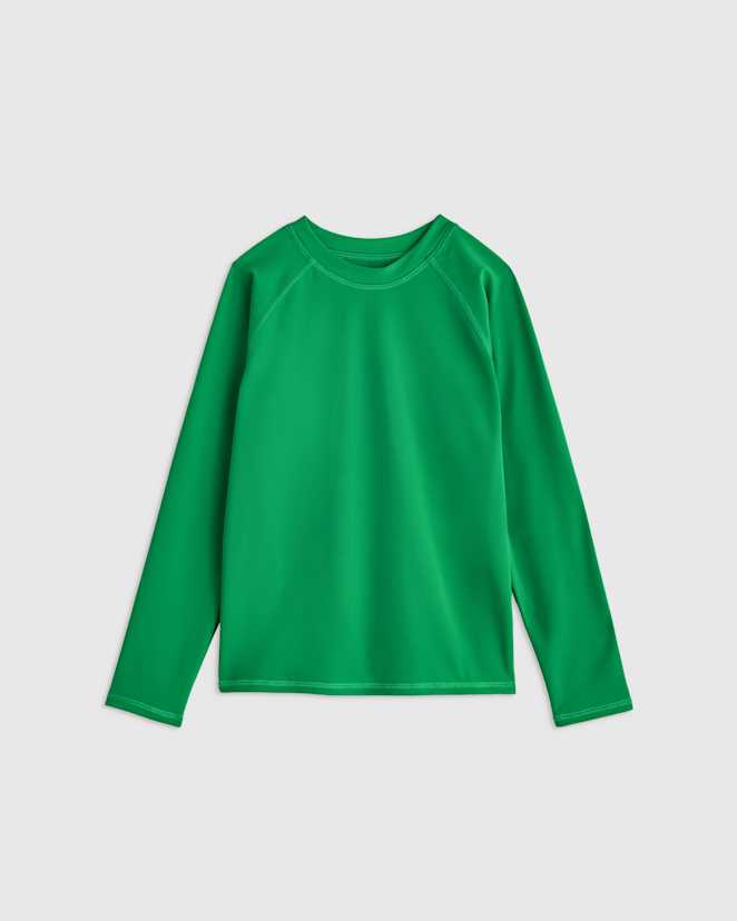Grass Green Long Sleeve Raglan Rash Guard