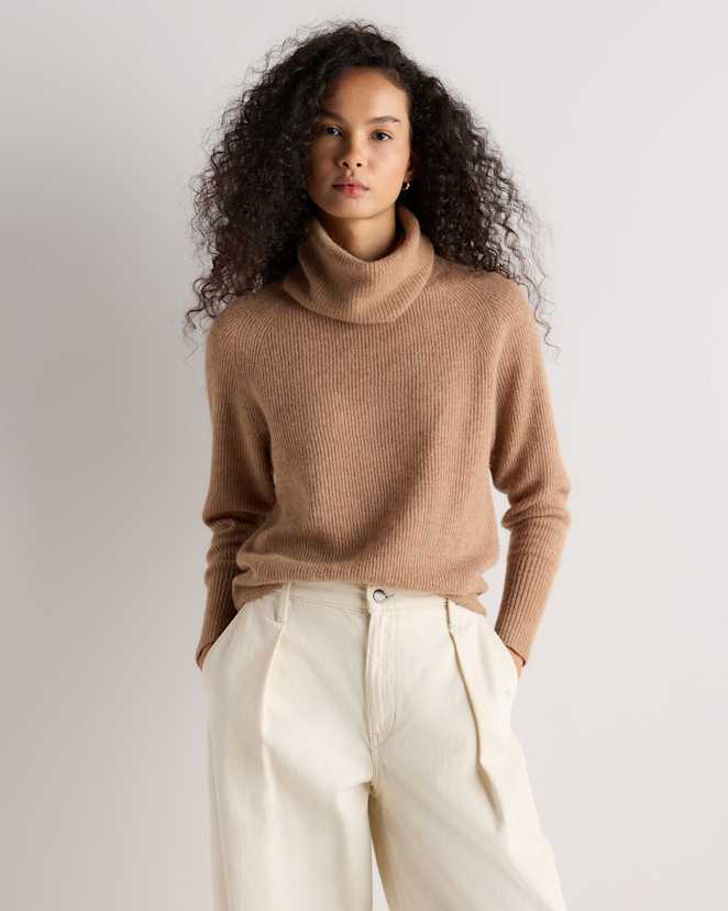 Dune Camel Lightweight Baby Alpaca Turtleneck