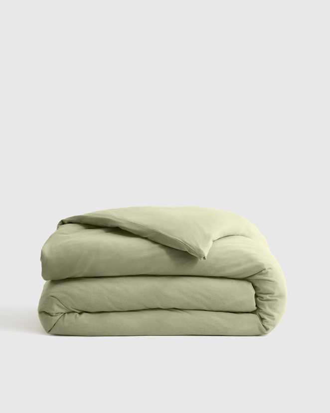 Moss Organic Jersey Duvet Cover