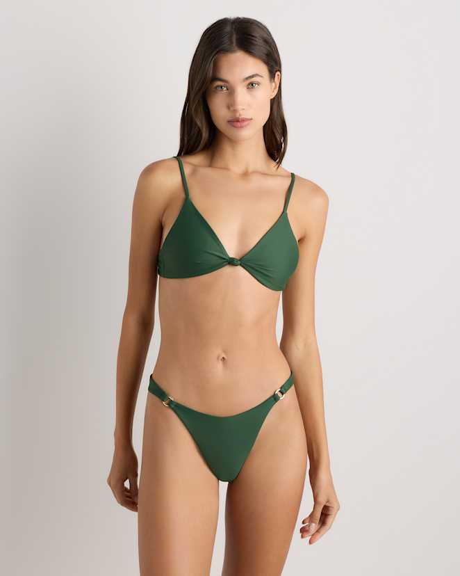 Palm Italian Knotted Triangle Bikini Top