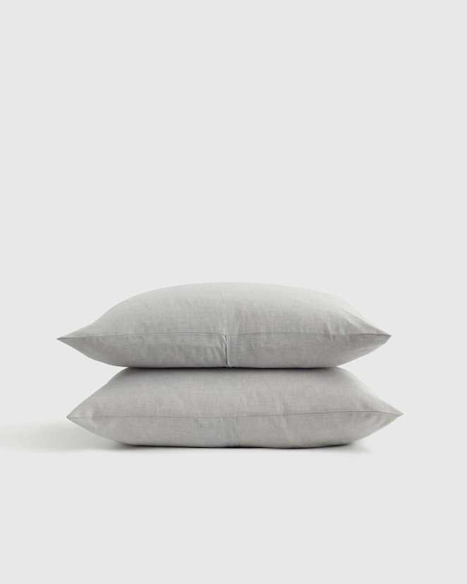 Grey Mongolian Cashmere Cotton Sham Set