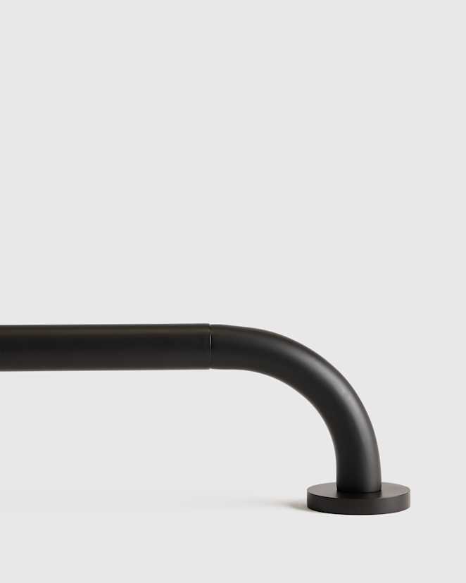 Matte Black Solid Brass Room Darkening Curtain Rod