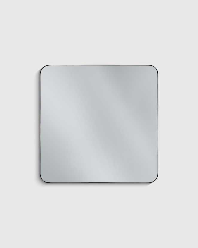 Black Metal Frame Square Metal Framed Wall Mirror