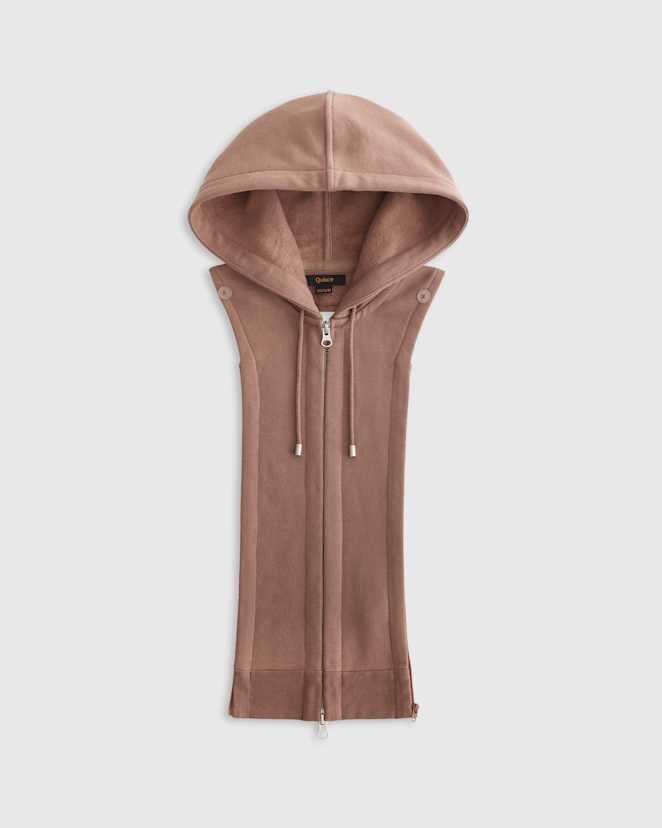 Taupe Organic Heavyweight Fleece Hoodie Blazer Insert