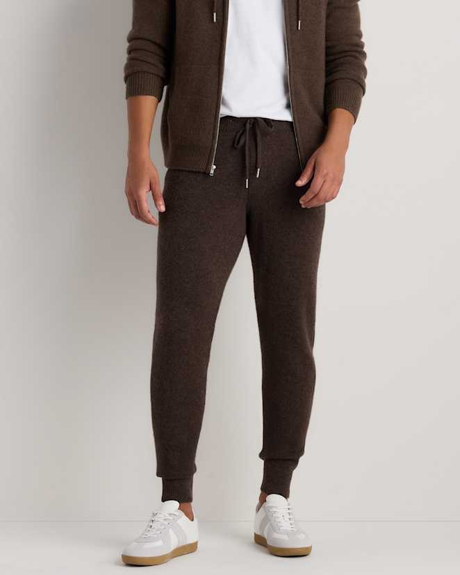 Heather Truffle Brown Mongolian Cashmere Jogger