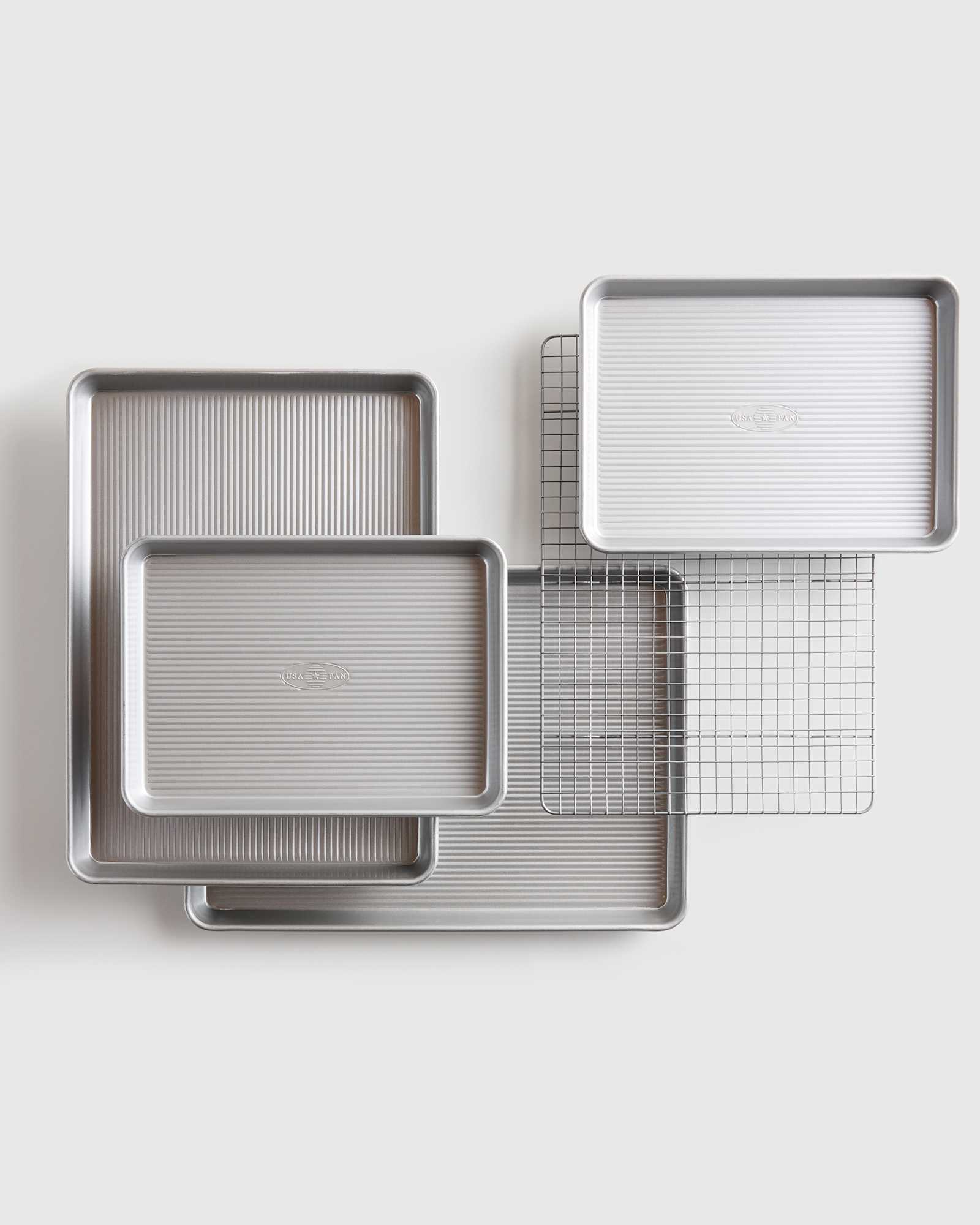 5-Pc Nonstick Steel Baking Sheet Set by USA Pan089 EDITED