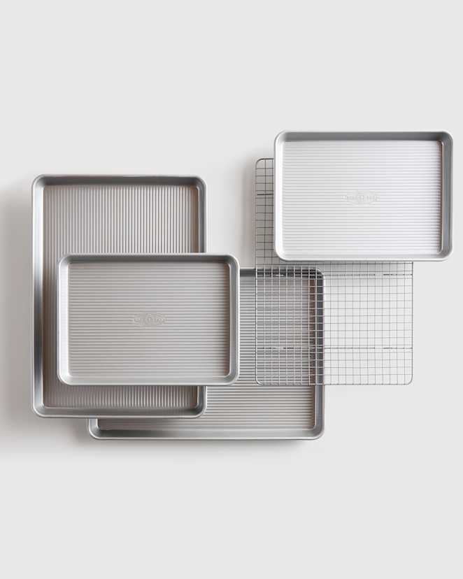 No Color 5-Pc Nonstick Steel Baking Sheet Set by USA Pan