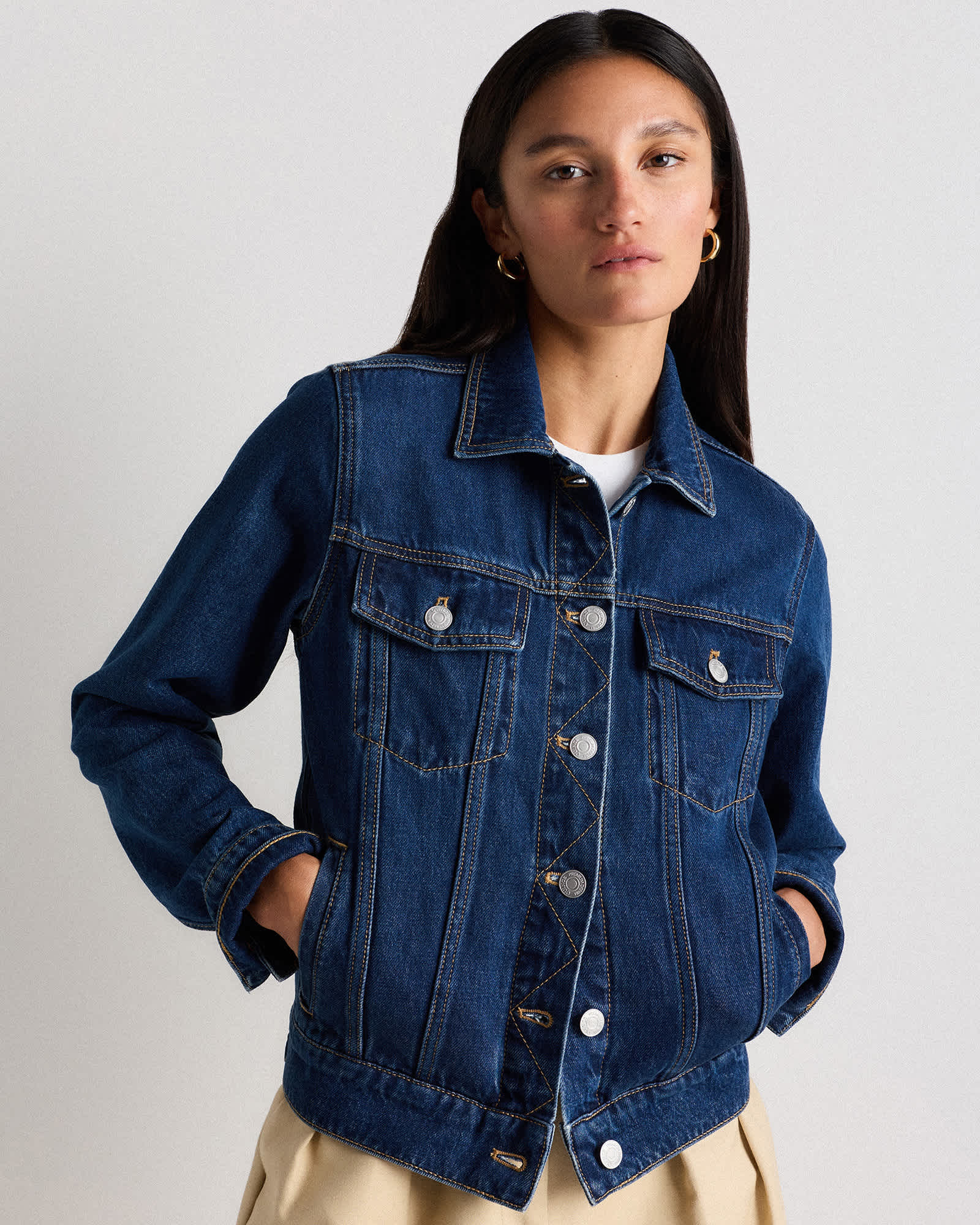 dark-indigo 100% Organic Cotton Denim Jacket