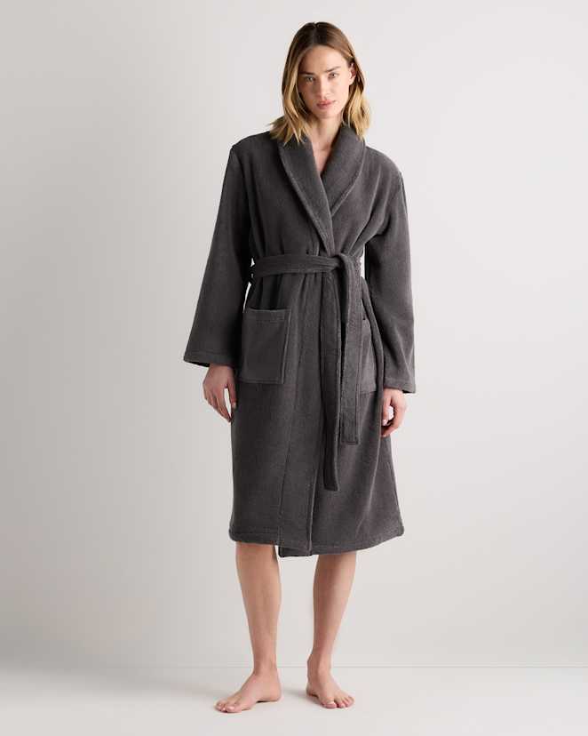 Charcoal Turkish Cotton Terry Robe