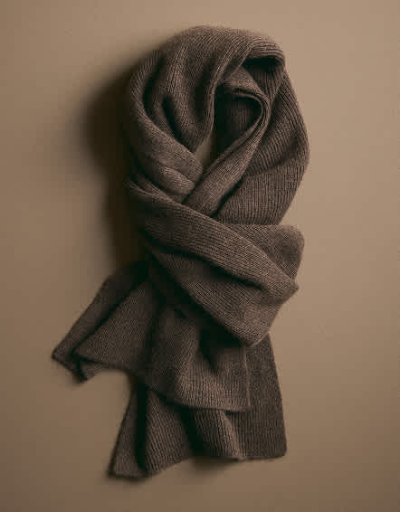 Brown Mongolian Cashmere Scarf