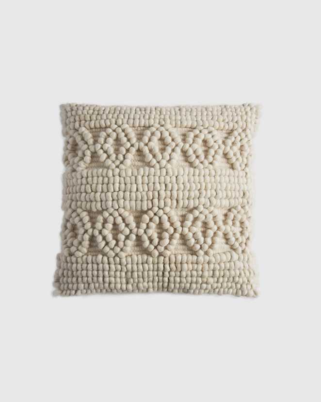 Ivory Kai Wool Pillow Cover