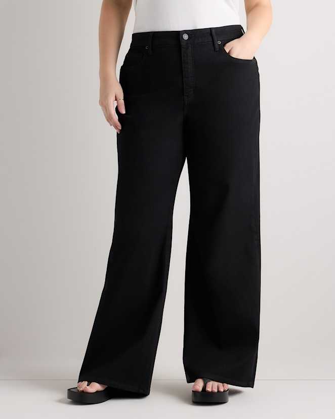 Black Bella Stretch Wide Leg Jeans