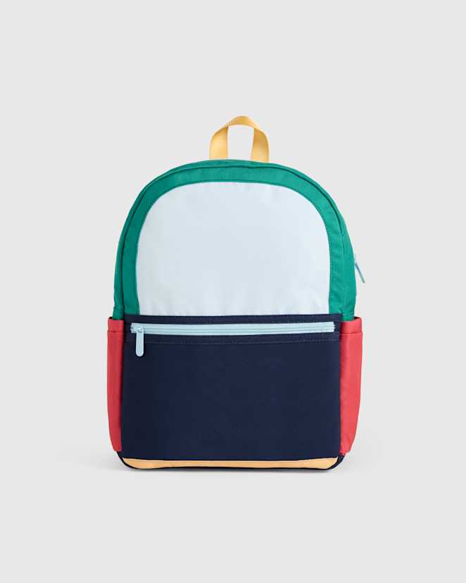 Colorblock Recycled Double Pocket Backpack