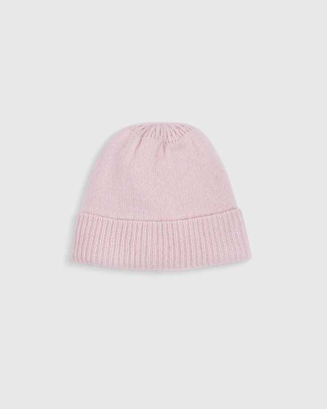Minimal Pink Bonnet en cachemire lavable