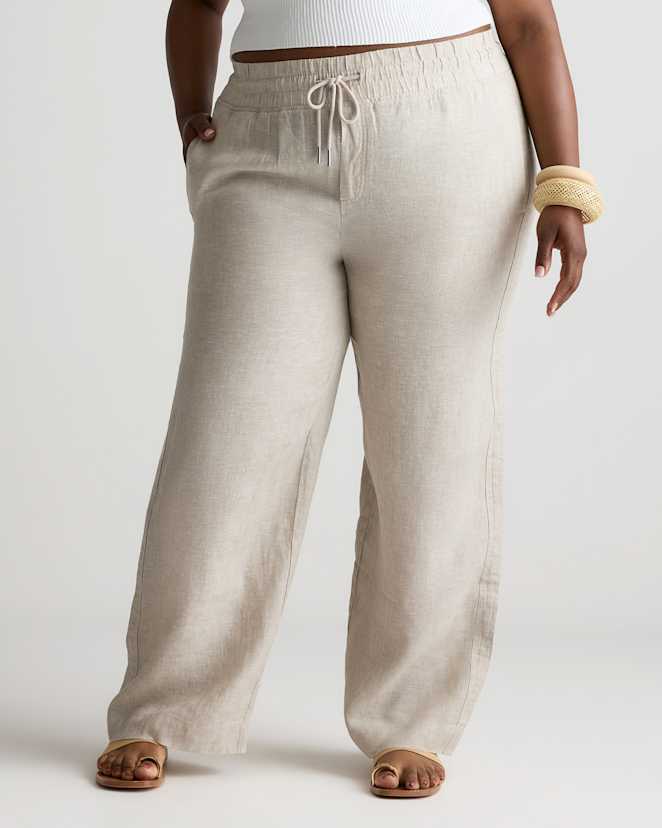 Flax 100% European Linen Wide Leg Pants