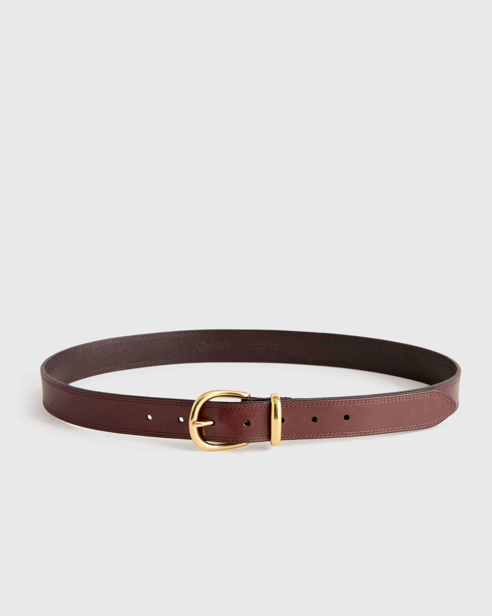 espresso-brown Allegra European Leather Belt