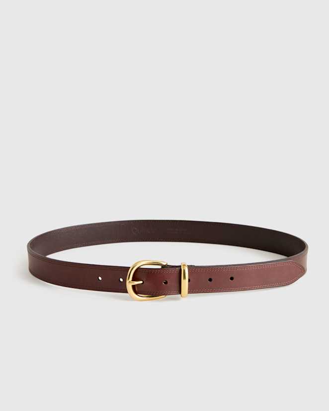 Espresso Brown Allegra European Leather Belt