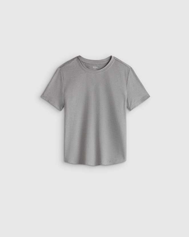 Heather Grey Girls Flowknit Breeze Tee