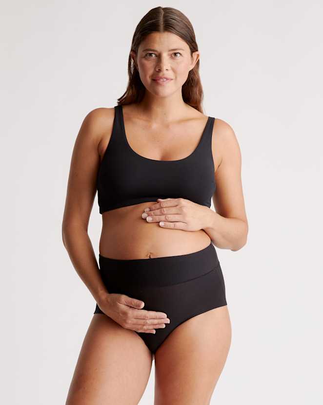 Black Micromodal Maternity & Postpartum Bra (2-pack)