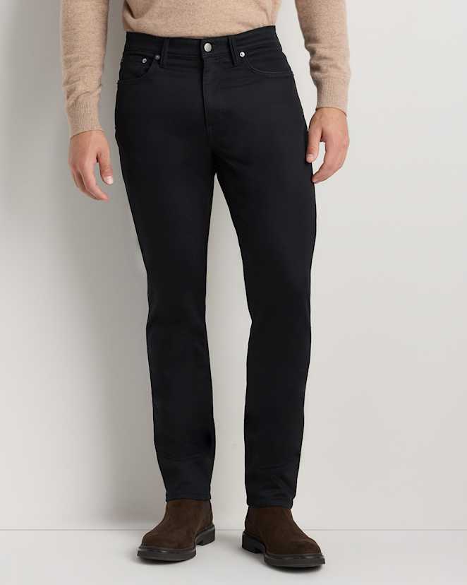 Black Comfort Stretch Traveler 5-Pocket Pants - Slim