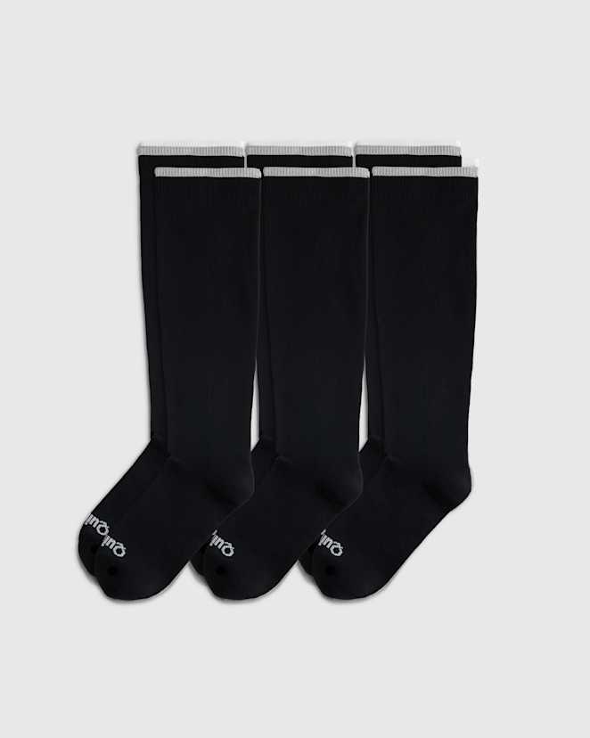Black Recycled Nylon Compression Sock (3-pack)