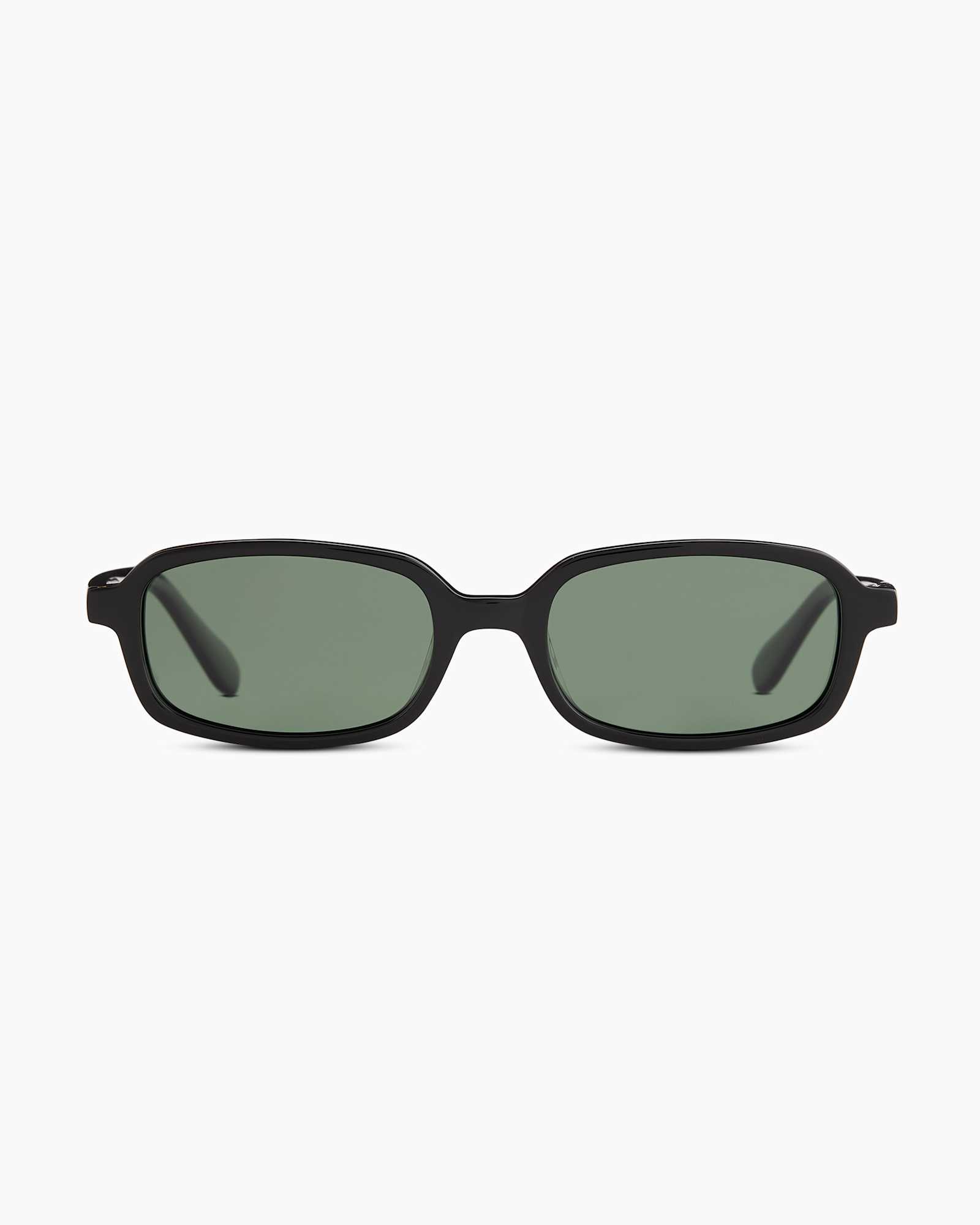 Black with Green lens Mykonos Polarized Acetate Sunglasses