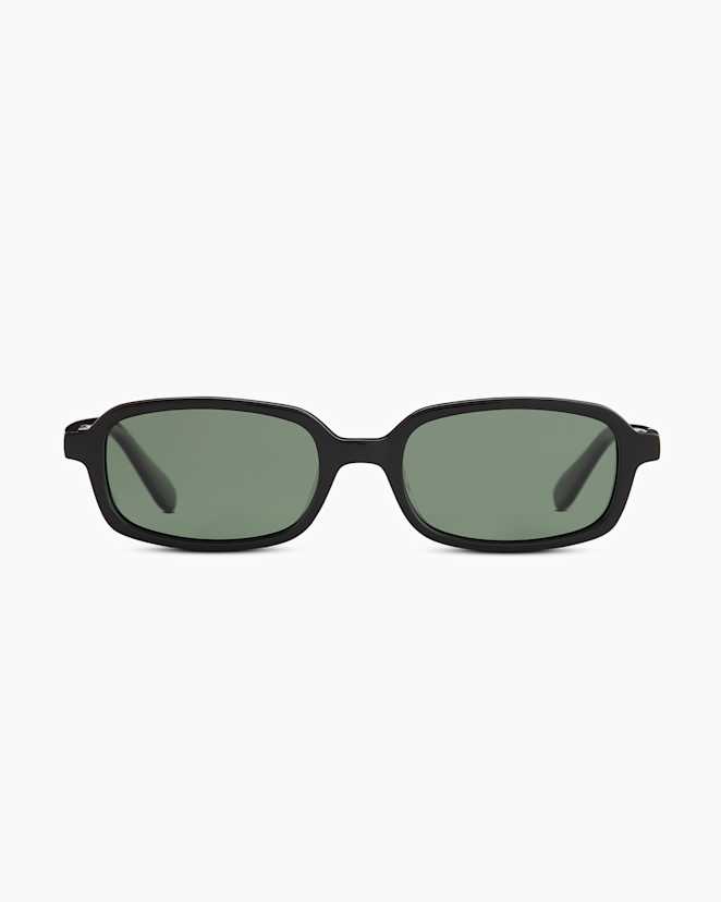 Black with Green lens Mykonos Polarized Acetate Sunglasses