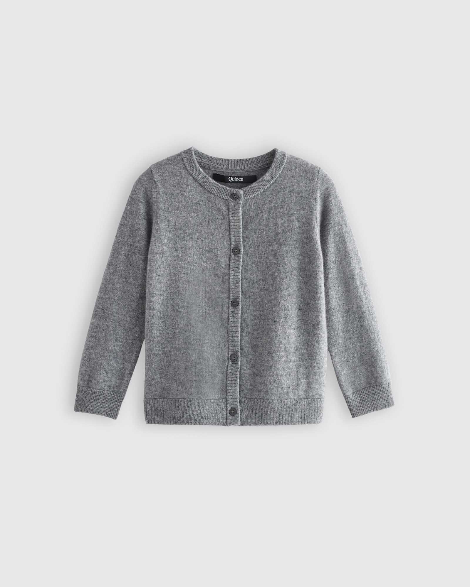 heather-grey Washable Cashmere Cardigan