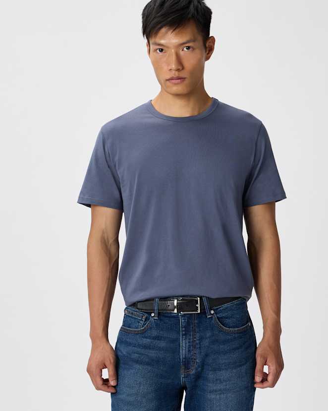 Faded Indigo 100% Pima Cotton Luxe Touch Tee