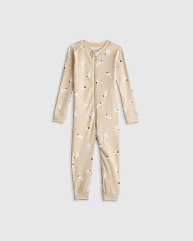 Bunnies 100% Organic Cotton One Piece Pajama
