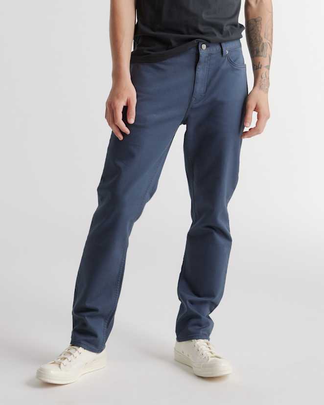 Navy Comfort Stretch Traveler 5-Pocket Pants - Straight