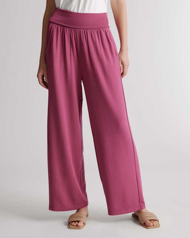 Rose French Terry Modal Wide Leg Pants