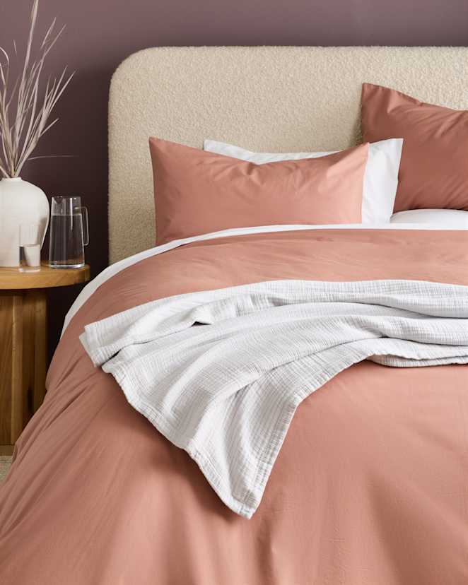 Light Grey Organic Airy Gauze Blanket