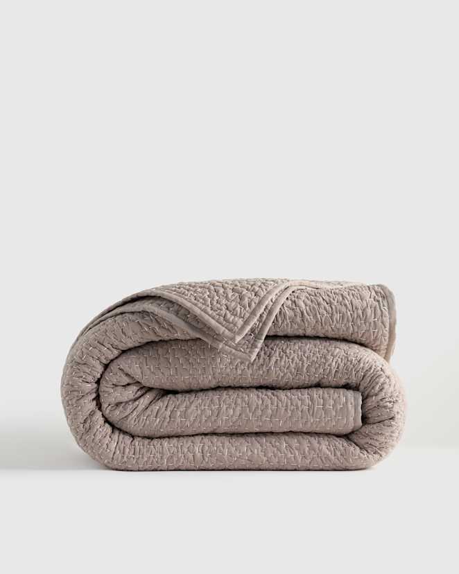 Stone Organic Cotton Hand Stitched Quilt
