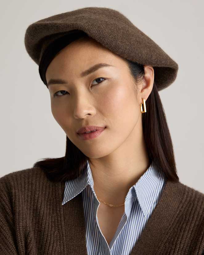Brown Mongolian Cashmere Beret