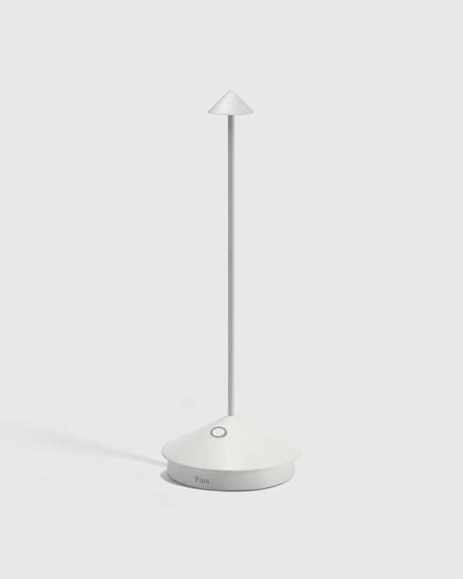 White Pina Pro Rechargeable Table Lamp by Zafferano