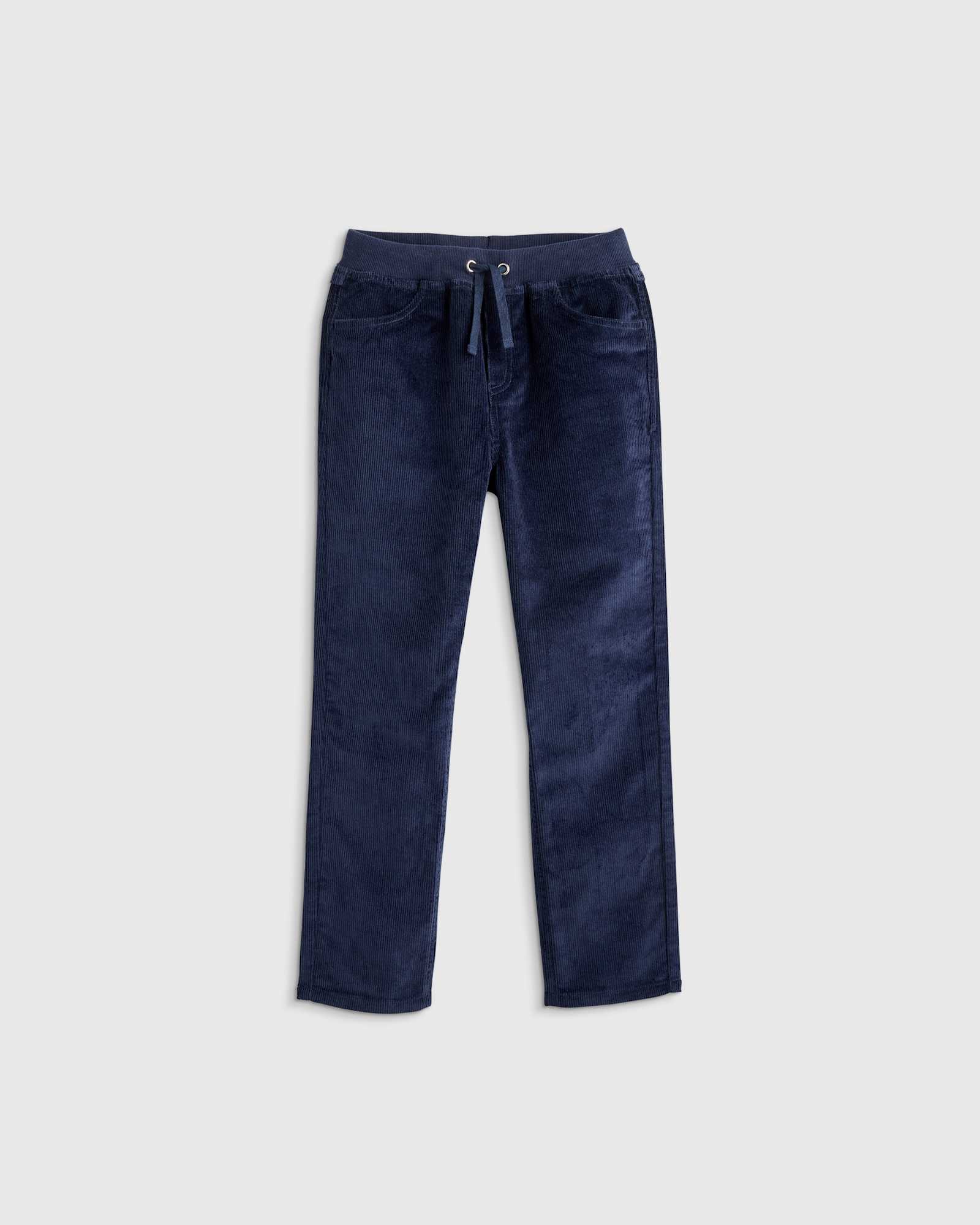 Deep Navy Organic Cotton Stretch Corduroy Pull-on Pant