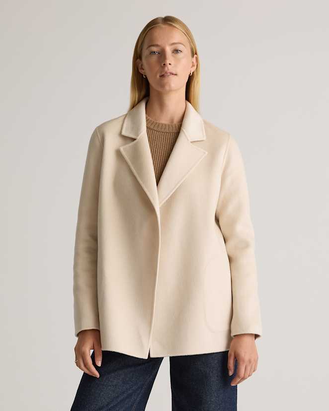 Ivory Coast 100% Mongolian Cashmere Double-Faced Open Blazer