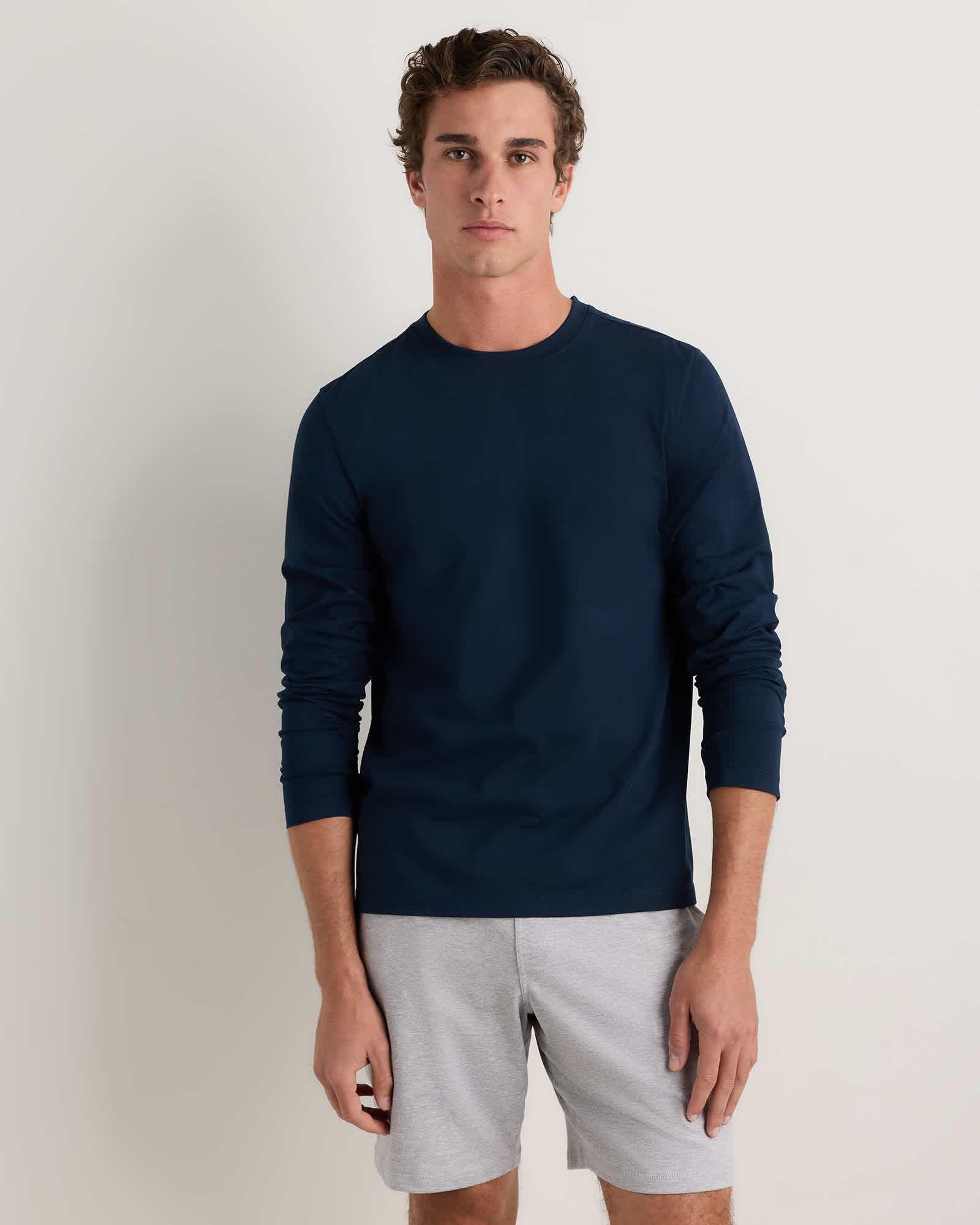 navy Studio Performance Long Sleeve Tee
