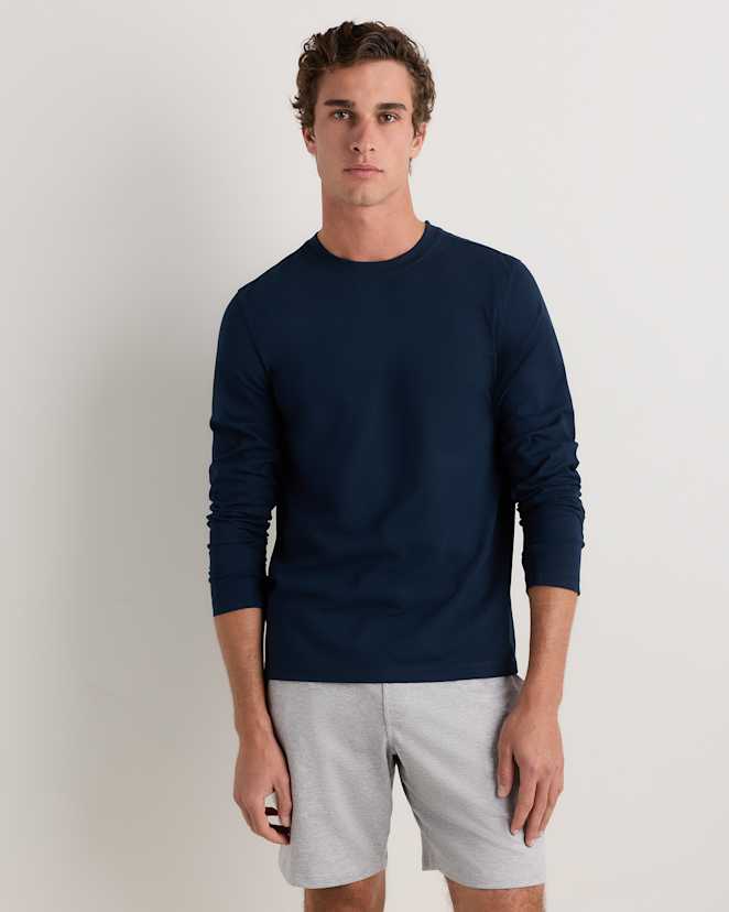 Navy Studio Performance Long Sleeve Tee