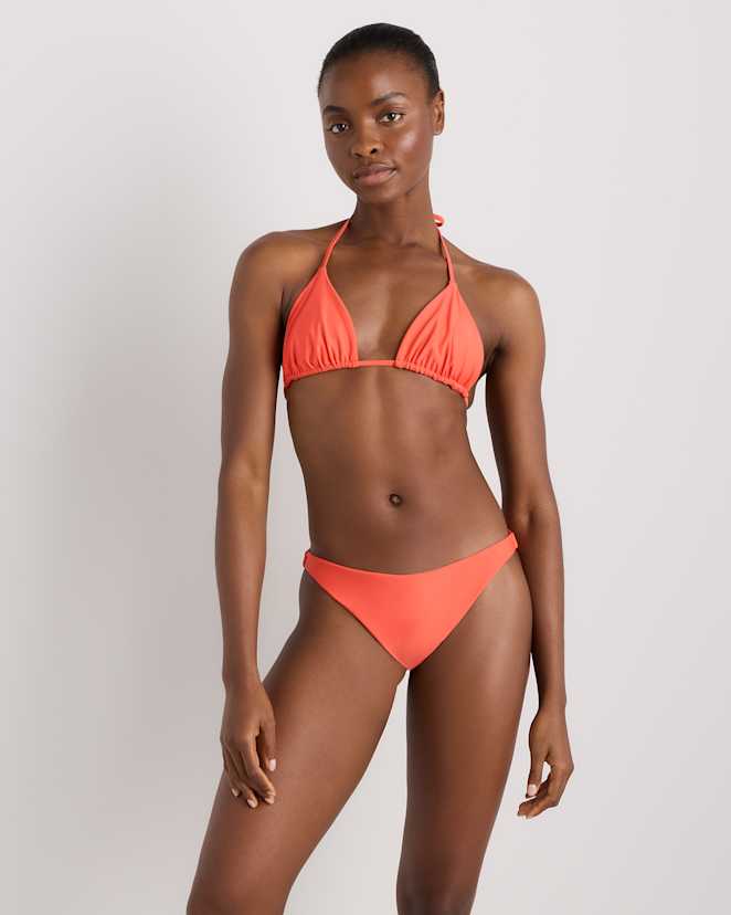 Sunset Orange Italian Triangle Bikini Top