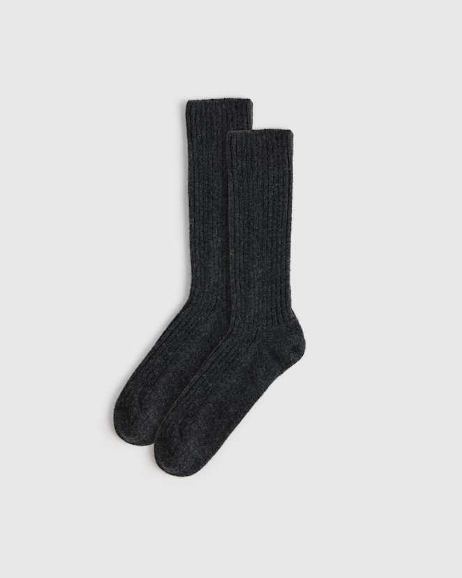 Charcoal Cashmere Trouser Sock