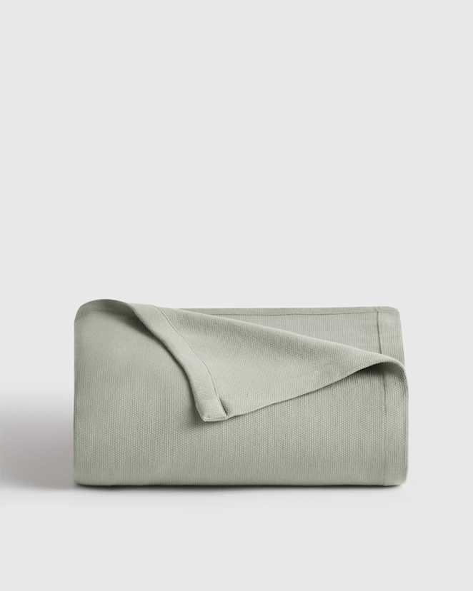 Dried Sage Luxury Organic Cotton Bed Blanket