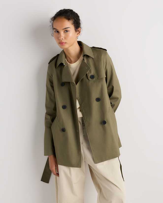Bayberry Olive Trench court extensible confortable