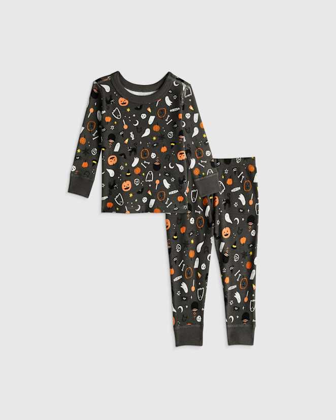 Halloween 100% Organic Cotton Long Sleeve and Pant Pajama Set