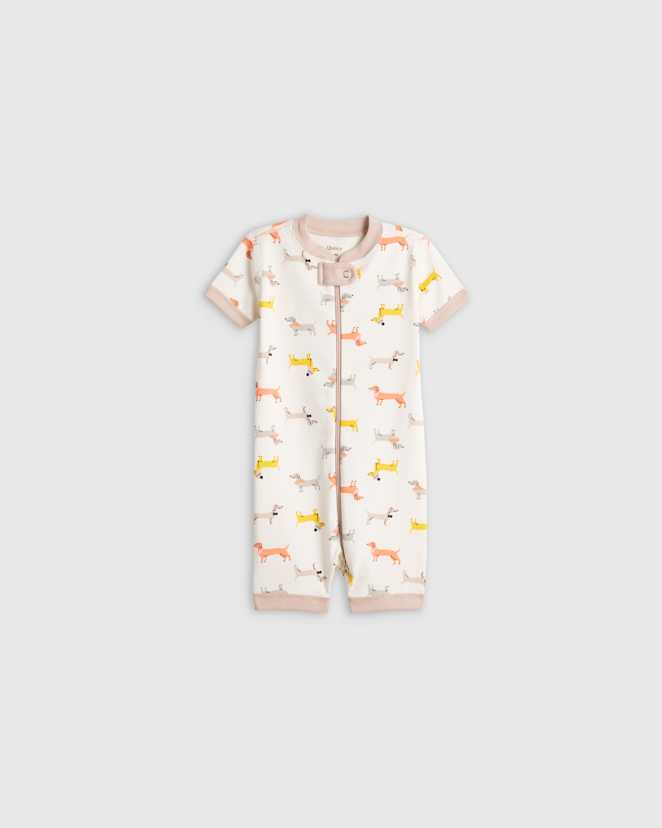 Puppies 100% Organic Cotton Shortie Onesie Pajama