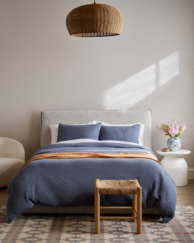 Mineral Organic Waffle Duvet Cover Set