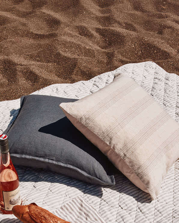 Natural Neutral Stripe Pillow cover