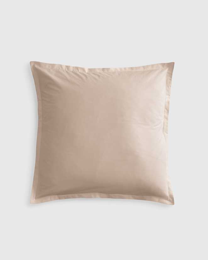 Toffee Organic Brushed Cotton Euro Sham