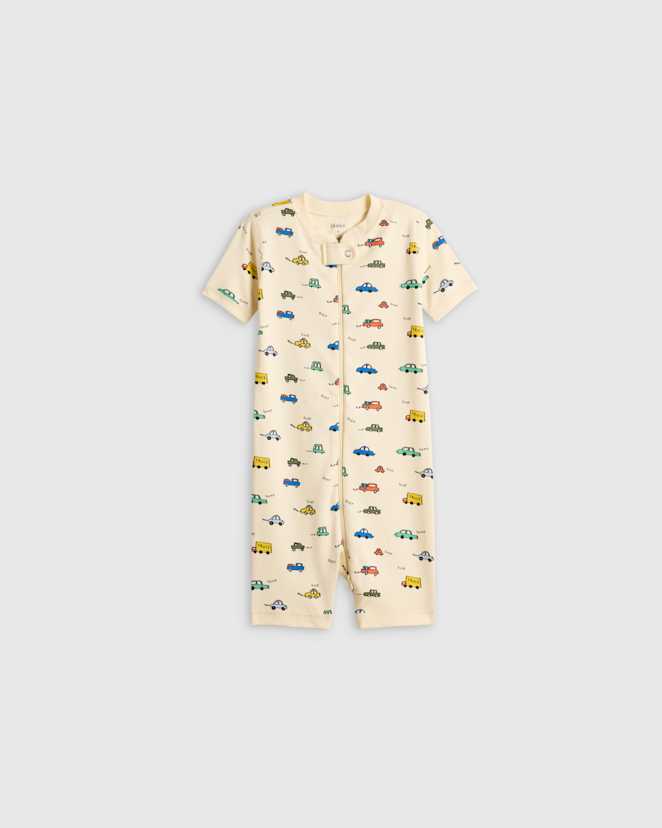 Cars 100% Organic Cotton Shortie Onesie Pajama